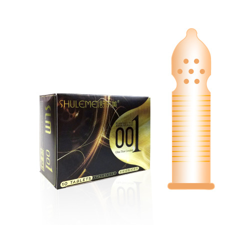 Ультратонкі презервативи Shulemei 001 з пролонгуючим ефектом 10шт./пач.