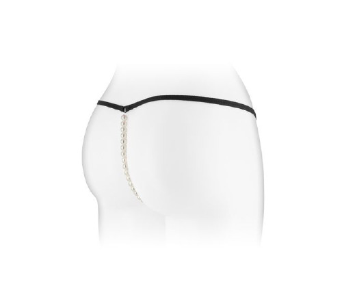 Трусики-стринги с жемчужной ниткой Fashion Secret VENUSINA Black