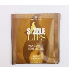 Пробник массажного геля Sensuva - Sizzle Lips Salted Caramel (6 мл)