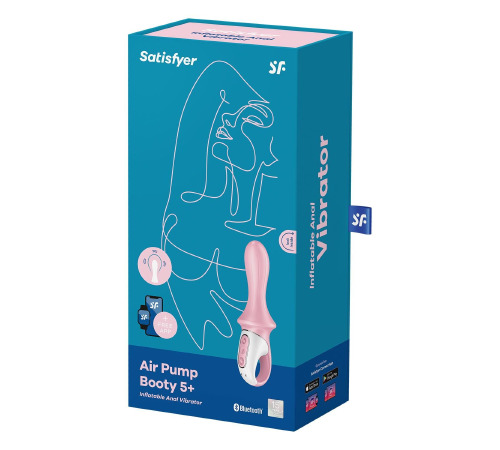 Анальный смарт-вибратор Satisfyer Air Pump Booty 5+, надувается