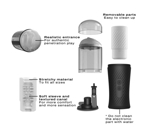 Автоматический мастурбатор Dorcel THRUST BLOW, голосовое сопровождение, присоска