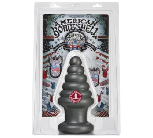 Анальна пробка для фістингу Doc Johnson American Bombshell Destroyer Gun Metal, діаметр 10,7 см