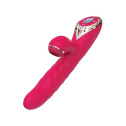 Вибратор-кролик с вакуумной стимуляцией и вращающимся стволом KISTOY A-King Max Red