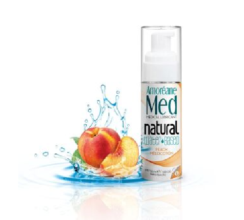 Лубрикант на водній основі з екстрактом фітопланктону Amoreane Peach (50 мл), морський колаген