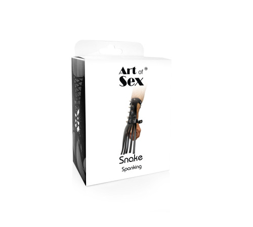 Кожаная БДСМ перчатка-хлыст Art of Sex - Snake
