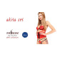 Комплект білизни AKITA SET red XXL/XXXL - Passion Exclusive: широкий пояс, ліф, стрінги