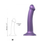 Насадка для страпона Strap-On-Me Mono Density Dildo Violet M, диам. 3,3см, однослойный силикон, гибк