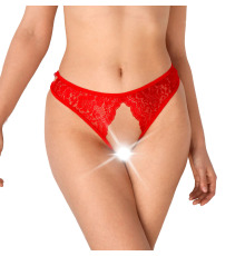 Кружевные трусики с открытым доступом Art of Sex - Mia, размер L-2XL, Красный