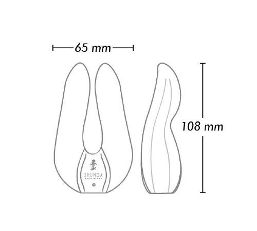 Вибратор для клитора Shunga Aiko Black, гибкие кончики