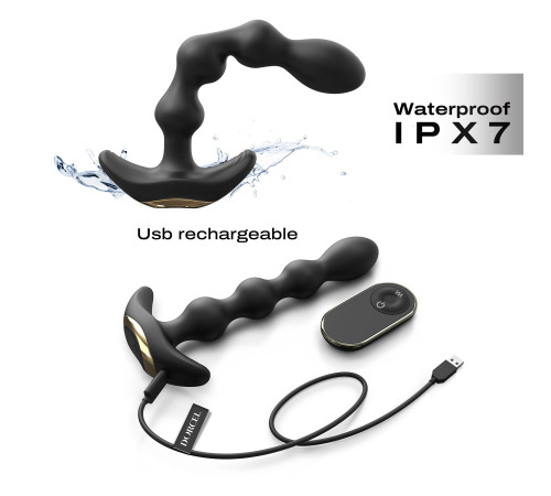 Анальный вибратор-бусы Dorcel FLEXI BALLS, гибкий ствол, пульт ДУ