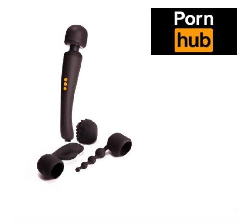 Вибромассажер с тремя насадками Pornhub Supercharge Wand Set, мощный