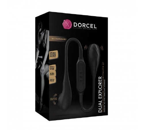Вибратор на гибкой сцепке со стимуляцией пальчиком Dorcel DUAL EXPLORER