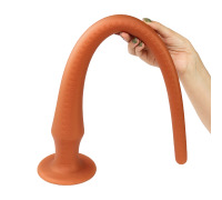 Силіконова анальна пробка довга, тілесна, 50 см