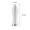 Гелевая насадка на пенис, ребристая поверхность, хорошо тянется