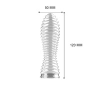 Гелевая насадка на пенис, ребристая поверхность, хорошо тянется