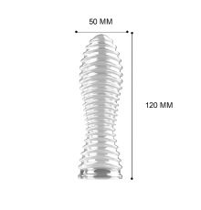 Гелевая насадка на пенис, ребристая поверхность, хорошо тянется