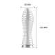 Гелевая насадка на пенис, ребристая поверхность, хорошо тянется