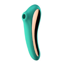 Вакуумный стимулятор с вибрацией Satisfyer Dual Kiss Green