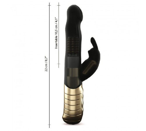 Вибратор-кролик Dorcel Baby Rabbit Gold 2.0 с жемчужным массажем и вращающейся головкой