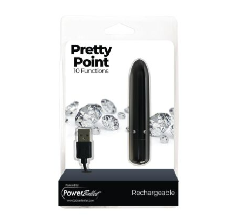 Вибропуля PowerBullet - Pretty Point Rechargeable Bullet Black