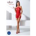 Бодистокинг Passion BS063 red, платье-сетка халтер