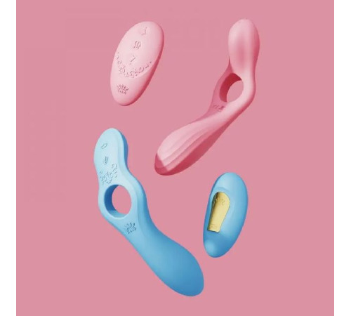 Смарт-вібратор для пар Zalo Jessica Set з керуванням з телефону та пультом PINK
