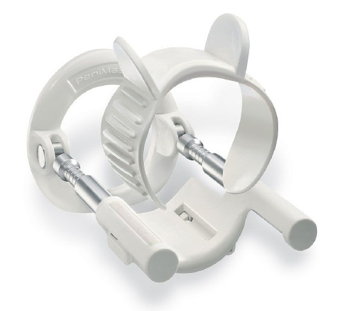 Экстендер для увеличения члена PeniMaster Chrome, ремешковый, очень надежный