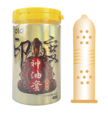 Ультратонкие презервативы в линию и точку, 10шт в банке