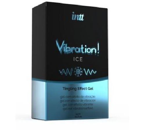 Рідкий вібратор Intt Vibration Ice (15 мл), густий гель, дуже незвичайний, діє до 30 хвилин