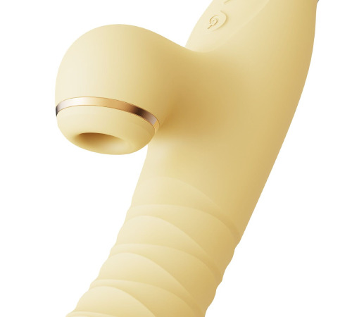 Пульсатор-вибратор с вакуумной стимуляцией клитора Zalo - ROSE Thruster Lemon Yellow