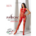 Бодистокинг с имитацией чулок Passion BS079 red