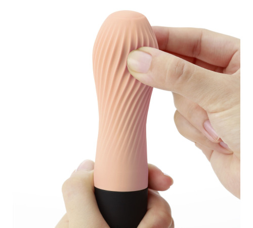 Вибратор IROHA ZEN Hanacha с нежной ребристой поверхностью