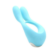 Вібратор для пар KISTOY Martin Blue, два мотори, кріплення на член, діаметр 3,2 см