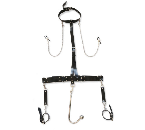 Бондажный набор с металлическим анальным крюком №2 Art of Sex Bondage set with anal hook  Bridget №2