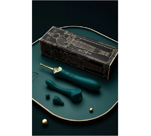 Вибратор двухсторонний универсальный Zalo Bess с насадками Green