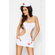 Костюм медсестры AKKIE SET white S/M - Passion, сорочка, трусики, шапочка