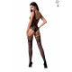 Ажурный бодистокинг с имитацией чулок Passion BS074 black