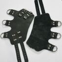 Поножи манжеты для подвеса за ноги Leg Cuffs For Suspension из натуральной кожи, цвет черный