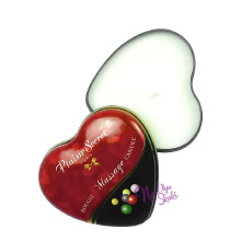 Массажная свеча-сердечко Plaisirs Secrets Bubble Gum (35 мл)