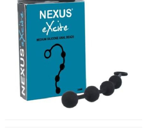 Анальные шарики Nexus Excite Medium Anal Beads, силикон, макс. диаметр 2,5см