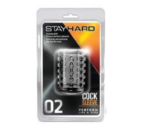 Насадка STAY HARD - COCK SLEEVE 02, CLEAR