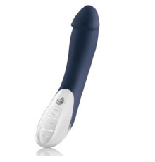 Мощный вибратор Mystim Terrific Truman Blue с двумя моторами и выраженной головкой