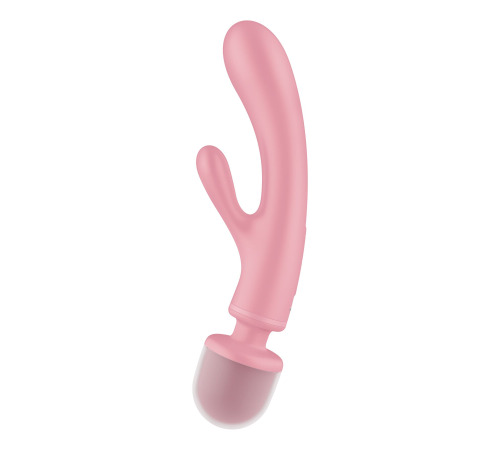 Вібратор-кролик з вібромасажером Satisfyer Triple Lover Pink, 3 мотори