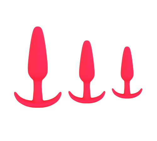 Анальная пробка Velvet Bullet L, бархатный силикон, цвет Красный