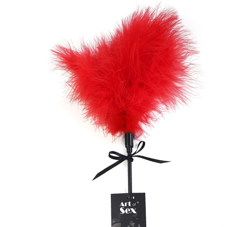 Щекоталка со шлепалкой Пика Art of Sex - Puff Peak, цвет Красный