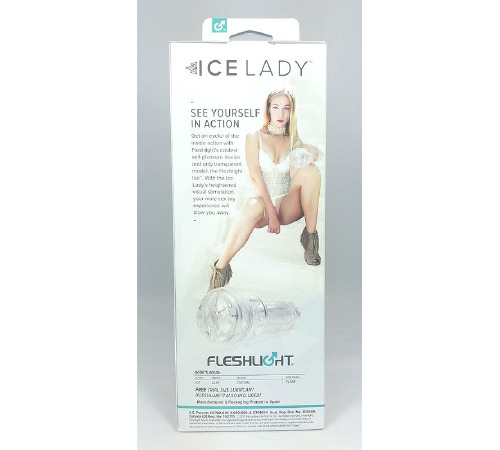 Мастурбатор вагина Fleshlight Ice Lady Crystal, полупрозрачный материал и корпус