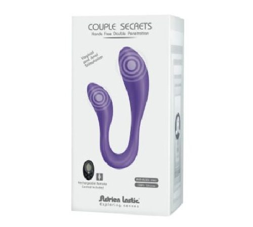Вібратор для пар Adrien Lastic Couple Secrets II з пультом LRS, два мотори, універсальний