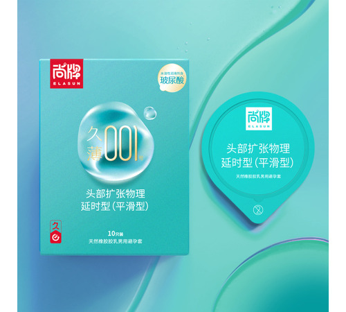 Тонкие презервативы Elasun с увеличенным количесивом смазки (бирюзовая упаковка)