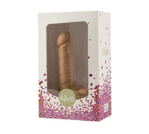 Фалоімітатор з присоскою Alive Little John, діаметр 3,5 см, ПВХ, об'ємна голівка