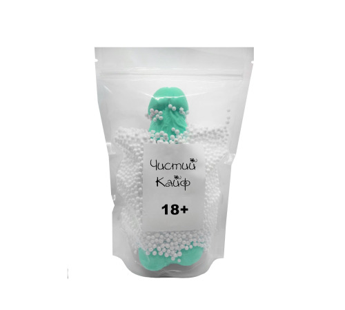 Крафтове мило-член із присоскою Чистый Кайф Turquoise size XL, натуральне